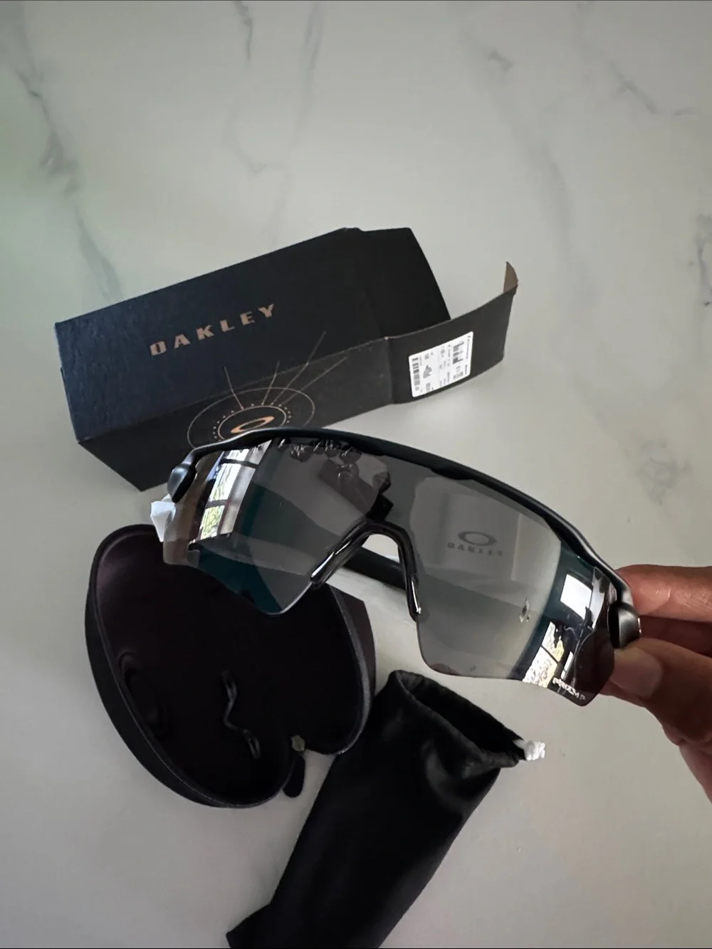 Radar® EV Path® Oakley Black Sunglasses with Gray Mirrored Lens